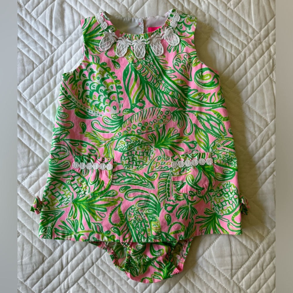 Lilly Pulitzer baby shift dress with bloomers